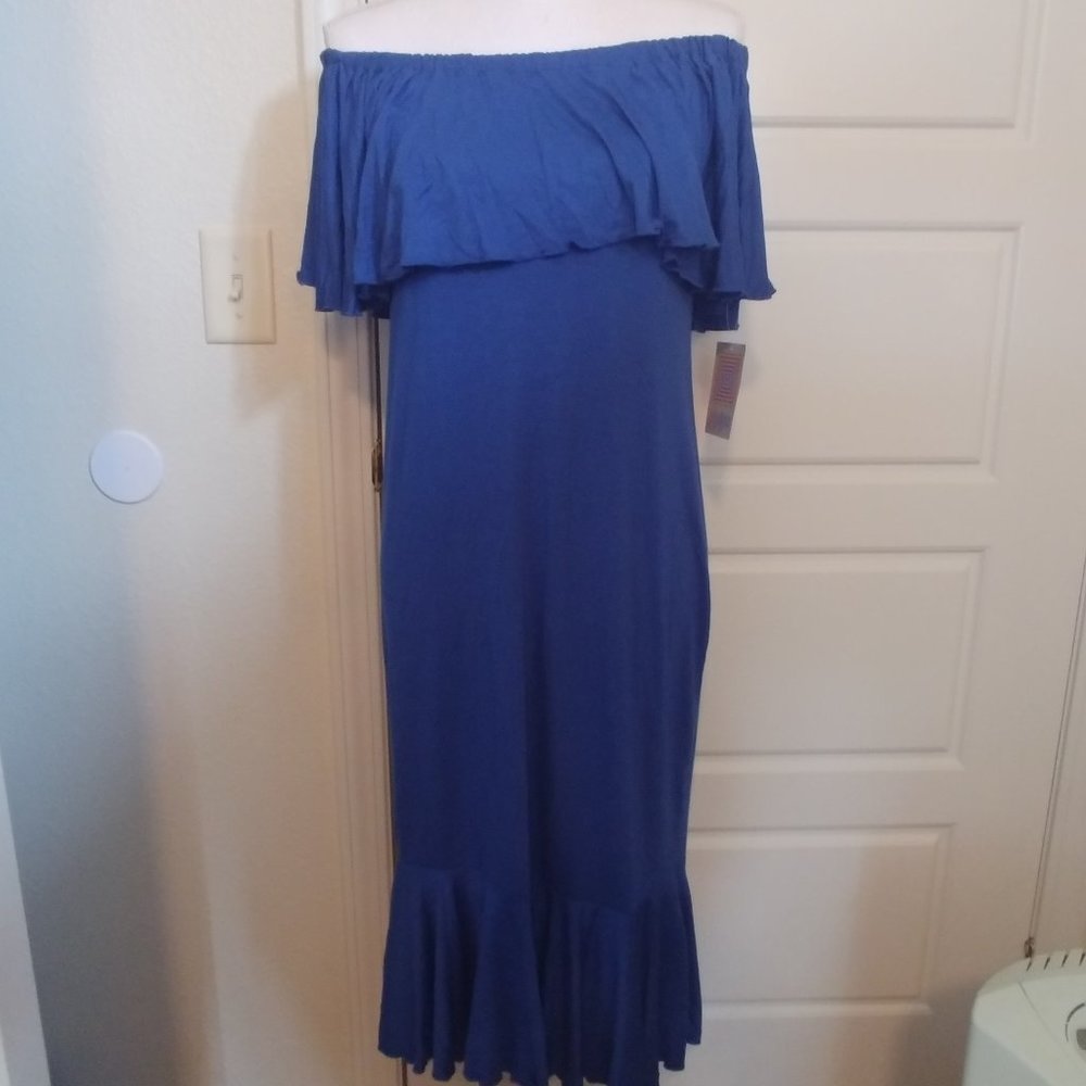 LuLaRoe CiCi Off the Shoulders Mermaid Dress